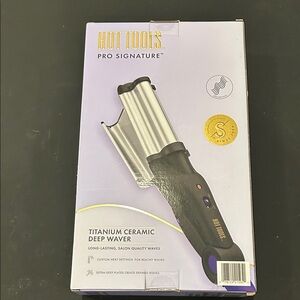 Hot Tools Pro Signature Titanium Ceramic Deep Waver - Black/Silver